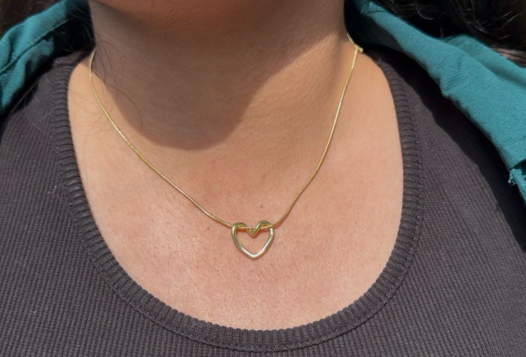 Twisted Heart Necklace for Girls